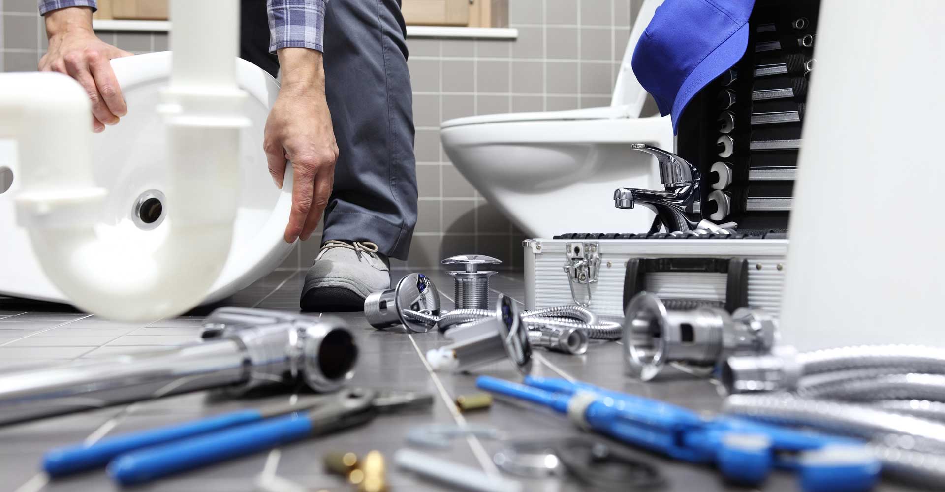 A.C. Plumbing on the job